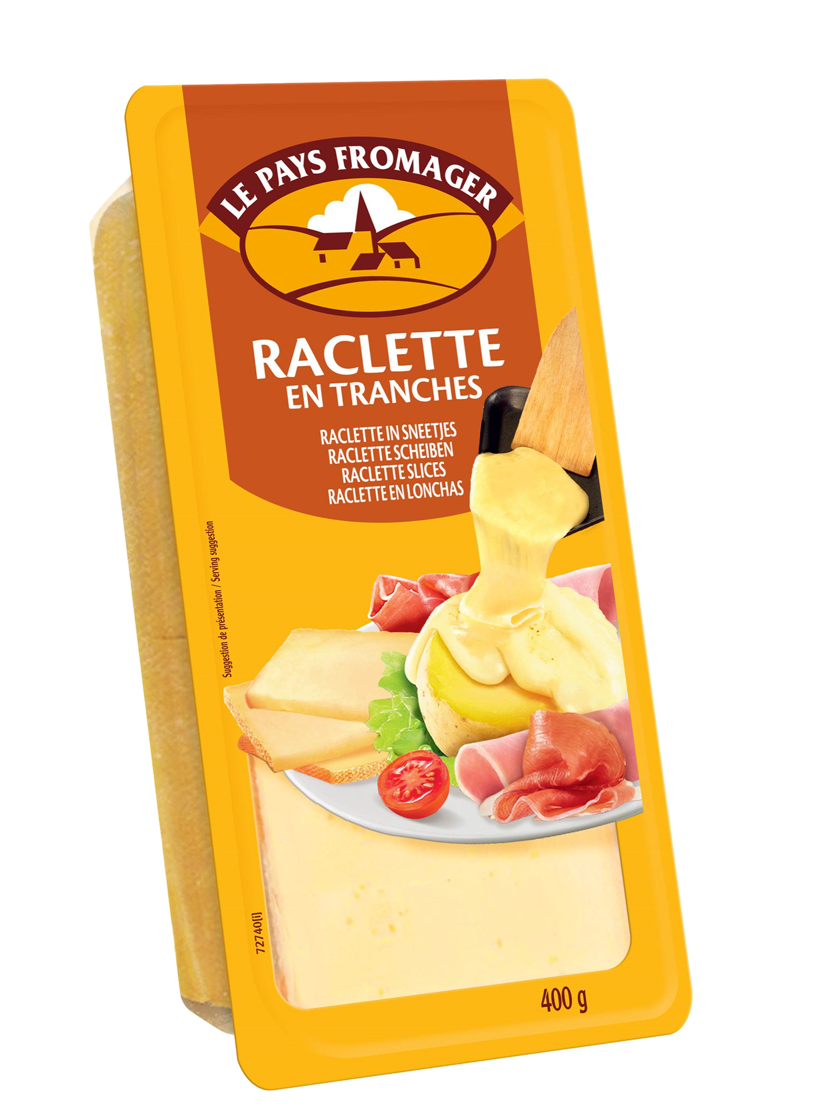 Raclette tranches - barquette 400g - Le Pays Fromager - Sodiaal  Professionnel
