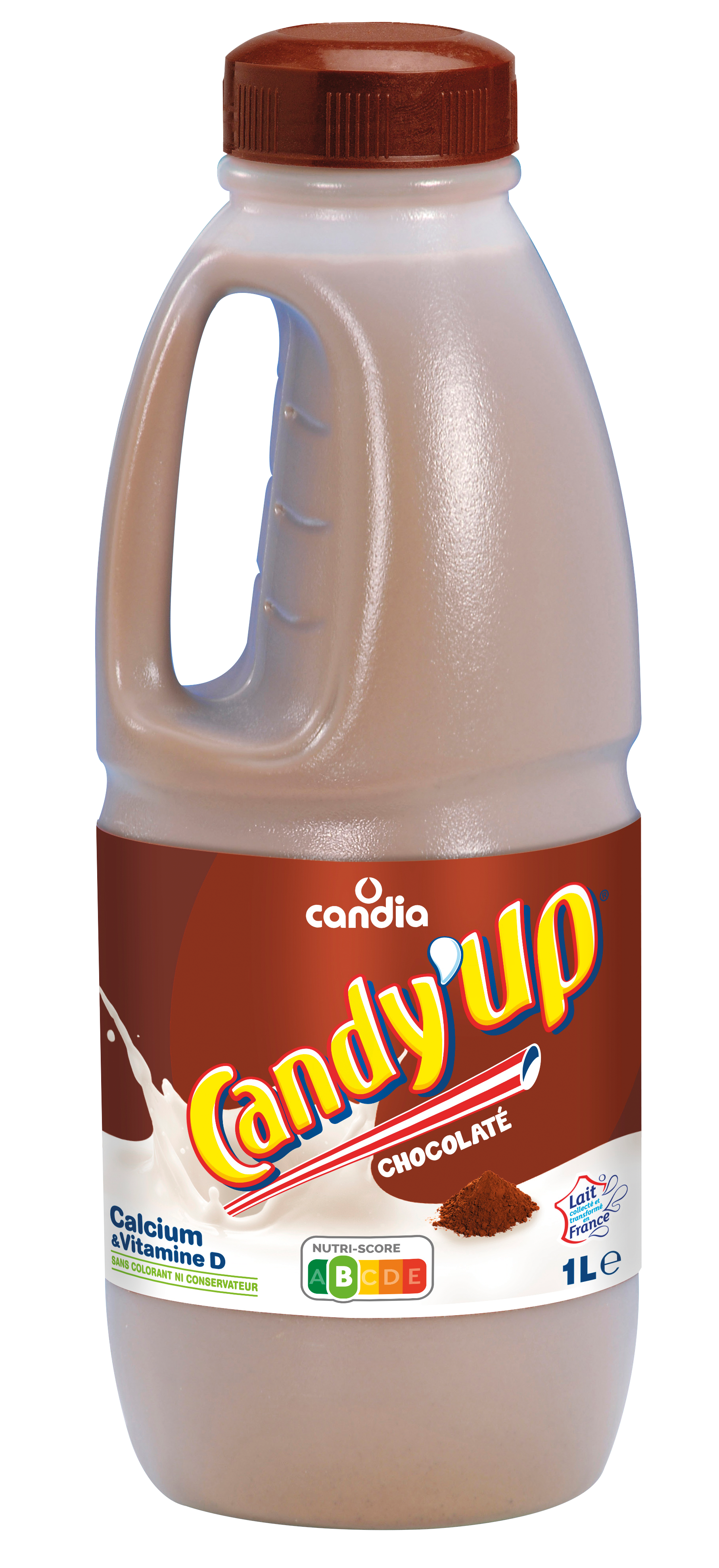 Bouteille lait chocolat Candy'Up - 1L - Candia - Sodiaal Professionnel