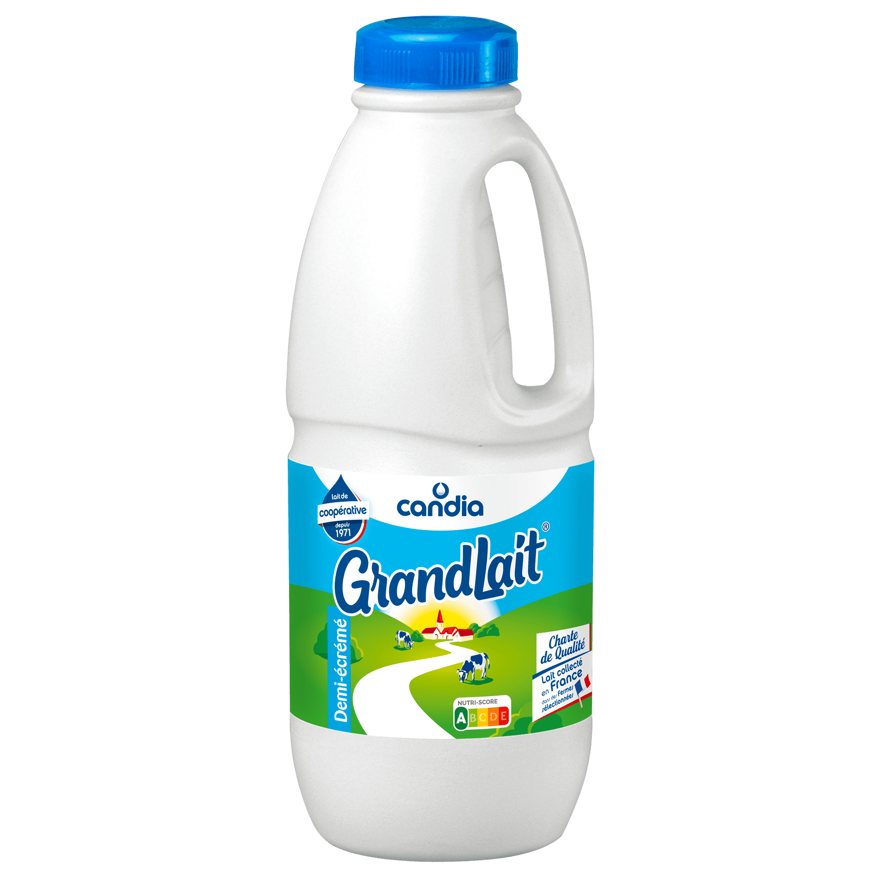 Lait 1/2 écrémé UHT - bouteille 1L - Grandlait - Sodiaal Professionnel