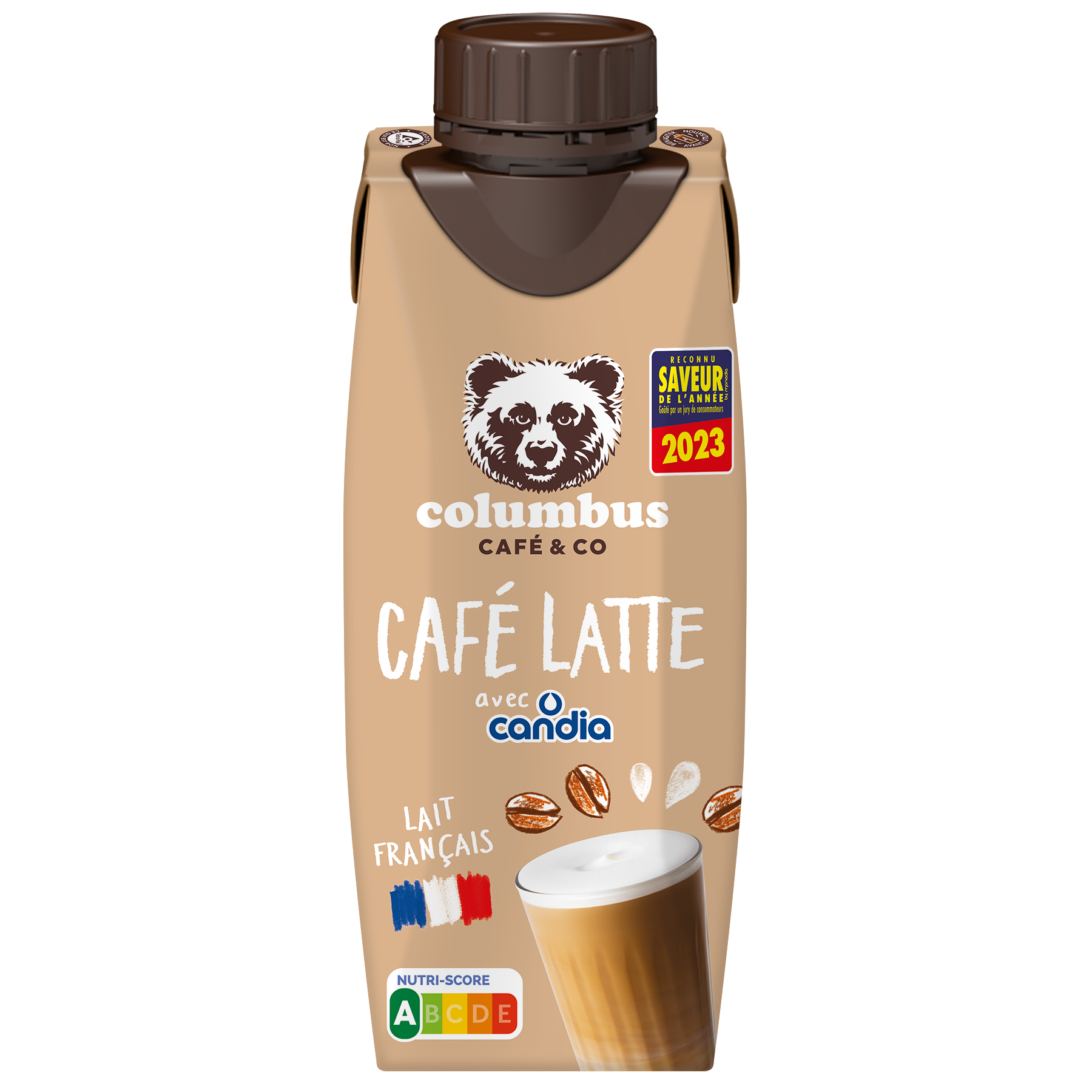 Brique Café latte - 25 cl - Columbus Candia - Sodiaal Professionnel