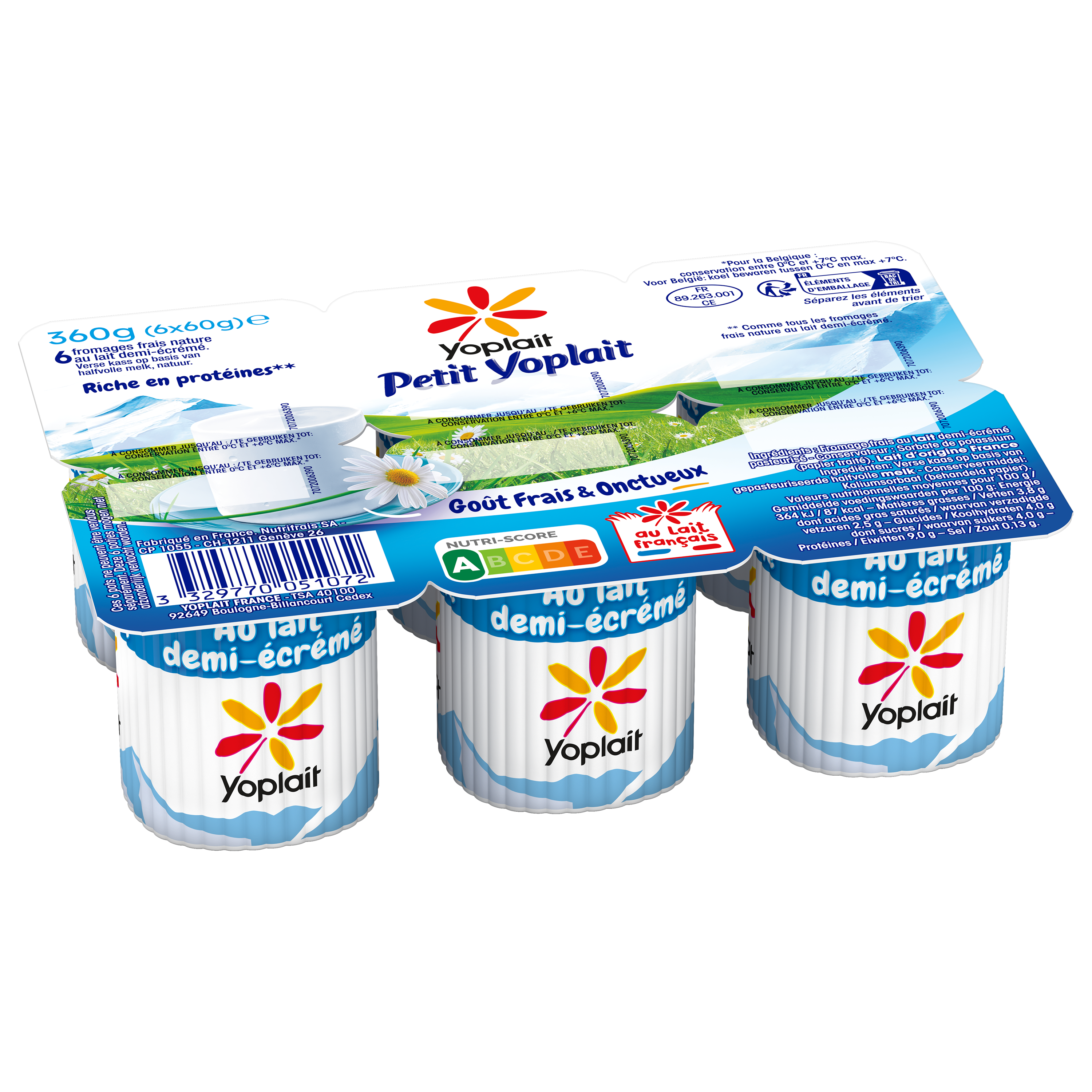 Petit Yoplait nature au lait demi-écrémé - Sodiaal Professionnel