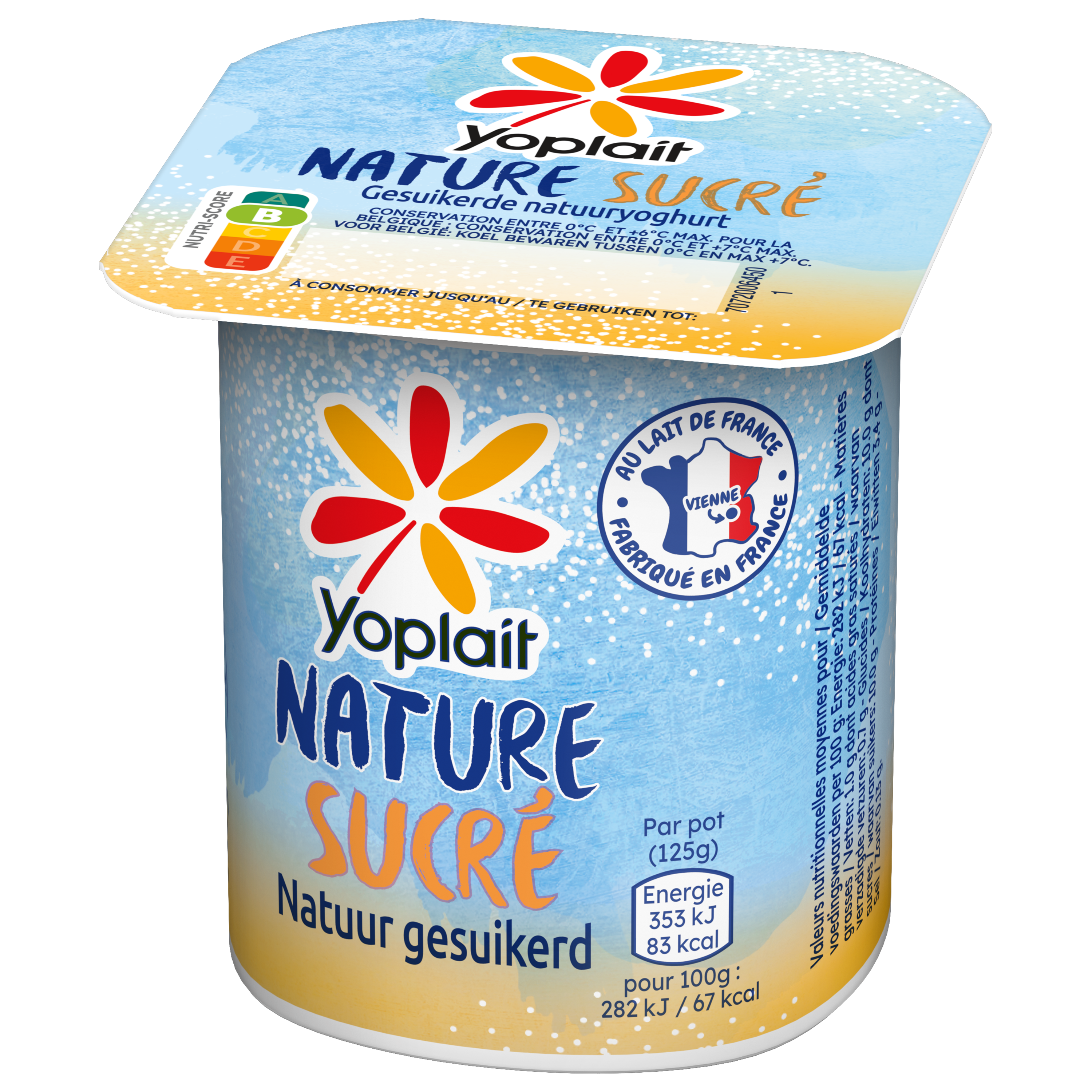 Yoplait yaourt Nature Sucré - Sodiaal Professionnel