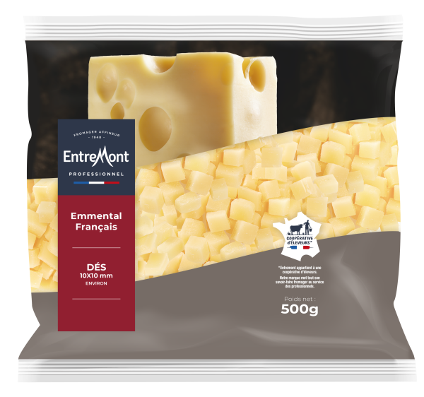 Dés d&rsquo;Emmental &#8211; Entremont Professionnel &#8211; 500g