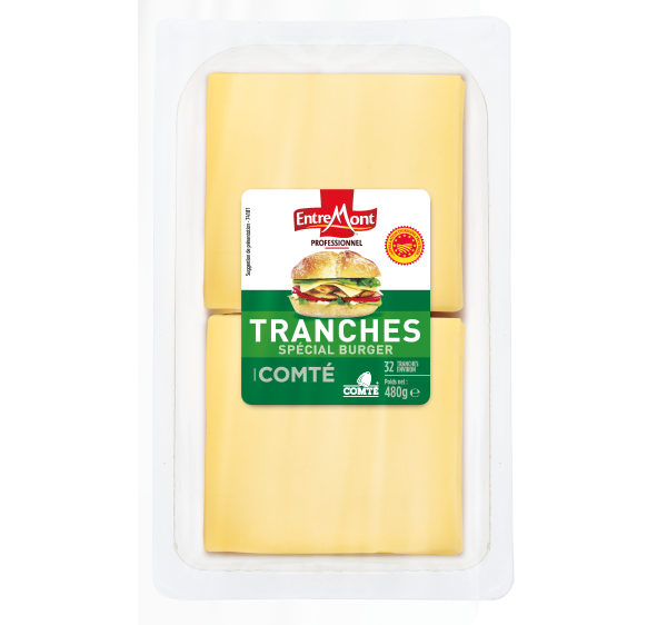 Comté AOP en tranches format carré 32x15g – Entremont Professionnel
