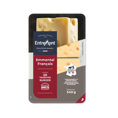 Emmental tranches burger – Entremont Professionnel –  340g