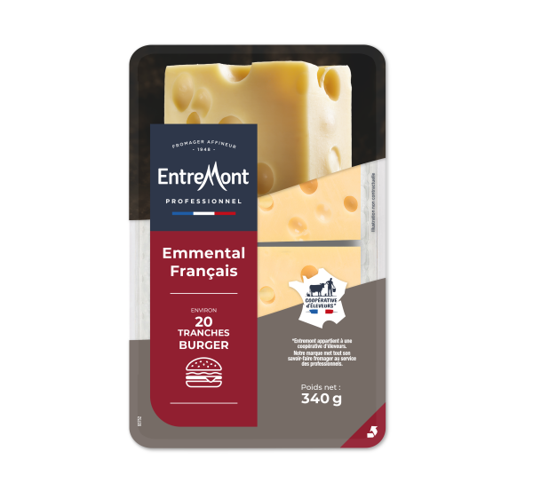 Emmental tranches burger – Entremont Professionnel – 340g