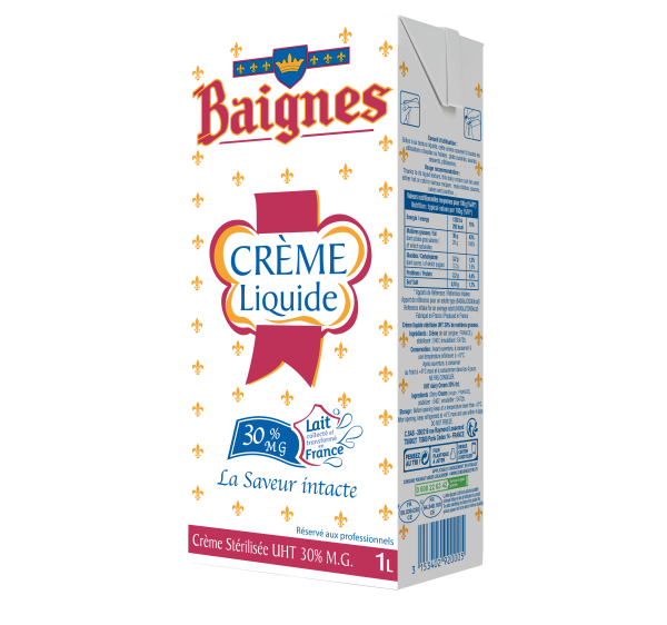 Crème 30% MG Multi-usages &#8211; brique 1 L &#8211; Baignes