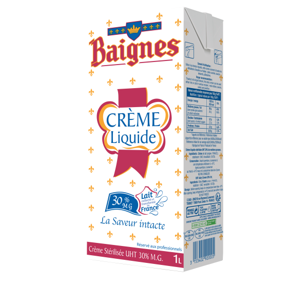 Crème 30% MG Multi-usages – brique 1 L – Baignes