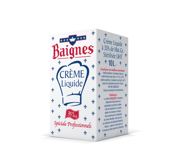 Crème entière liquide 35% mg – outre 10L – Baignes