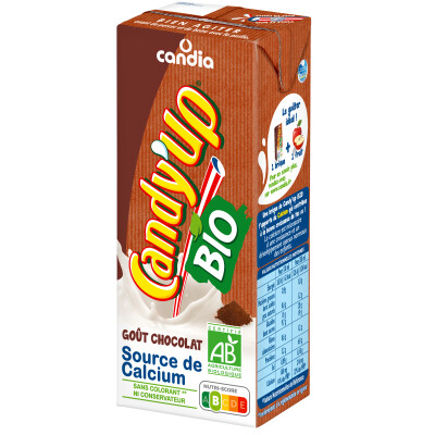 Brique lait fraise Candy'Up - 20 cl - Candia - Sodiaal Professionnel