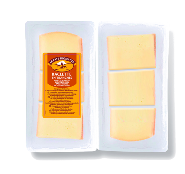 Raclette tranches barquette – 2x500g – Pays Fromager
