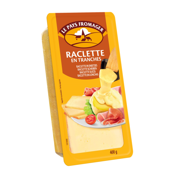 Raclette tranches – barquette 400g – Le Pays Fromager