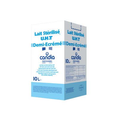 Lait 1/2 ecreme uht candia professionnel outre 10 l bouchon