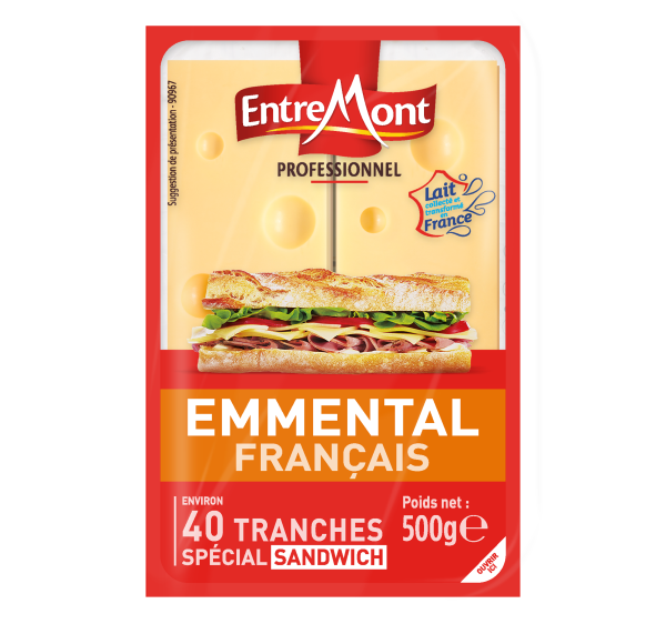 Emmental Français tranches baguette &#8211; 40X12,5 &#8211; Entremont Professionnel