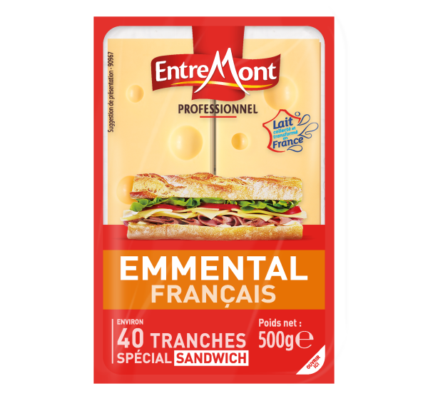 Emmental Français tranches baguette – 40X12,5 – Entremont Professionnel