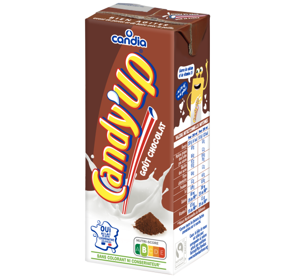 Brique lait chocolat Candy&rsquo;Up &#8211; 20 cl &#8211; Candia