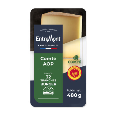 Comté AOP tranches burger – Entremont Professionnel – 480g