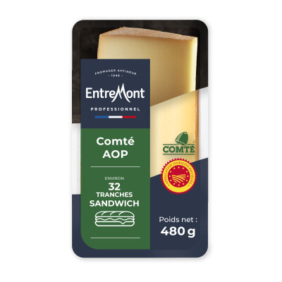 Comté AOP tranches sandwich – Entremont Professionnel – 480g