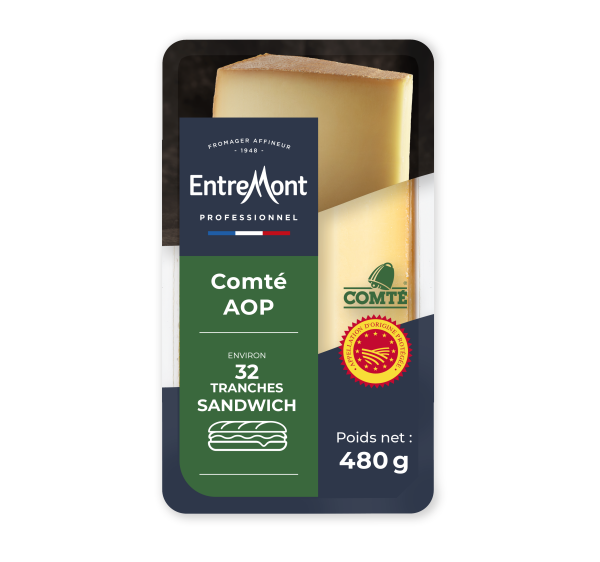 Comté AOP tranches sandwich – Entremont Professionnel – 480g