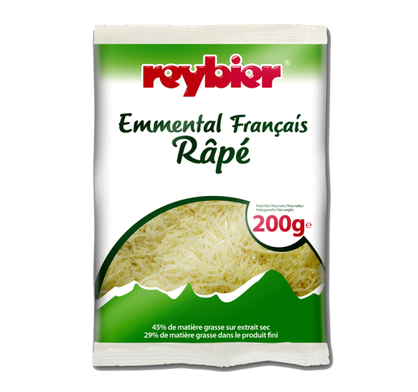 Emmental Français râpé – 200g – Reybier