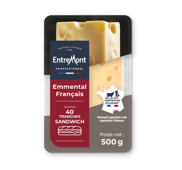 Emmental tranches sandwich &#8211; Entremont Professionnel &#8211; 500G