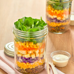 Salad&rsquo;jar aux lentilles