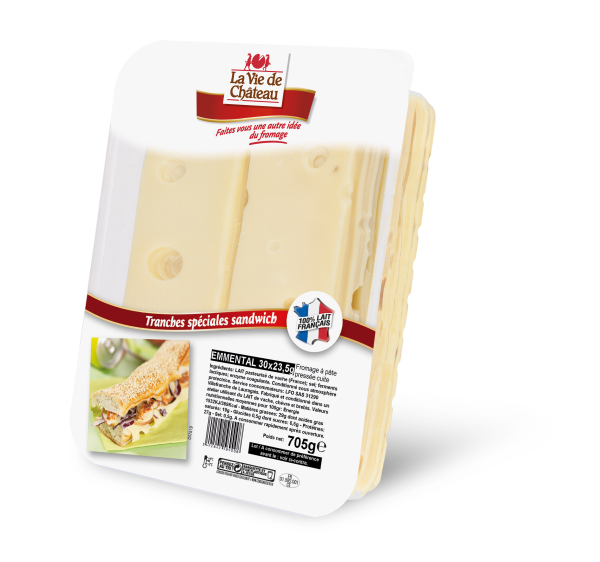 Emmental tranches XL – 30×23,5g – La Vie de Château
