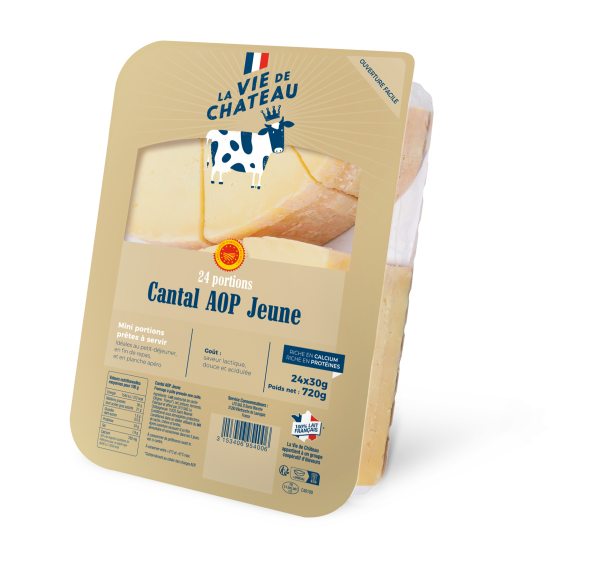 Cantal AOP Jeune portions &#8211; 24x30g &#8211; La Vie de Château