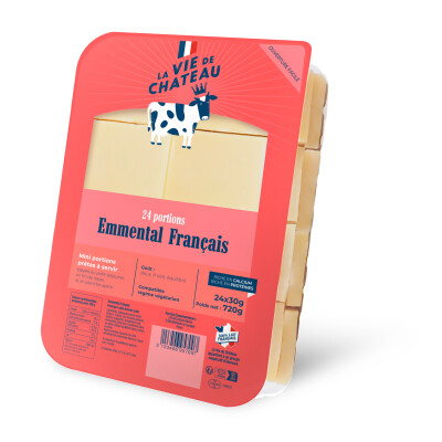 Emmental Français portions &#8211; 24x30g &#8211; La Vie de Château