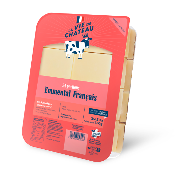 Emmental Français portions &#8211; 24x30g &#8211; La Vie de Château