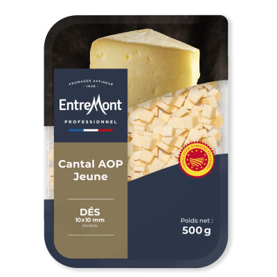 Dés Cantal AOP Jeune &#8211; Entremont Professionnel &#8211; 500g