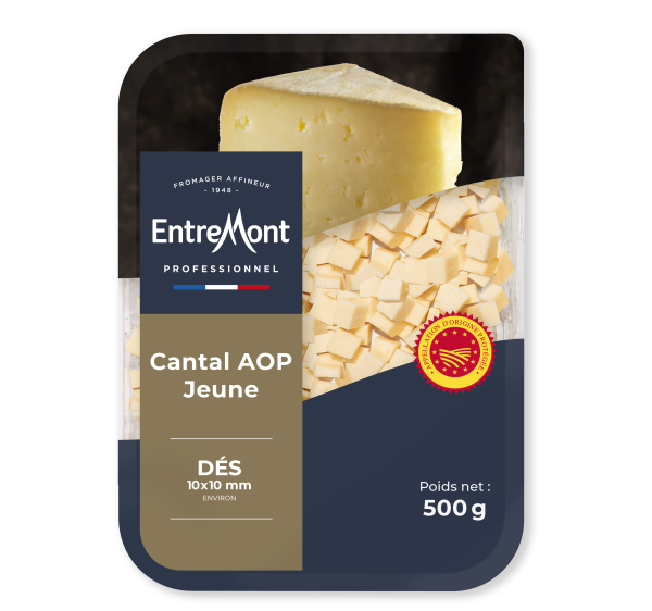 Dés Cantal AOP Jeune – Entremont Professionnel – 500g