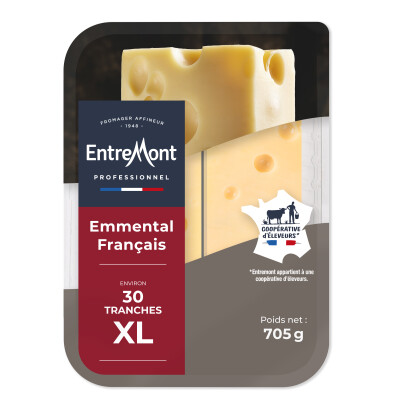 Emmental tranches sandwich XL – Entremont Professionnel –  705g