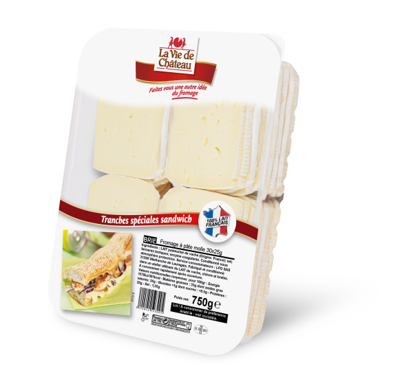 Brie en Tranches – 30 x 25g – La Vie de Château