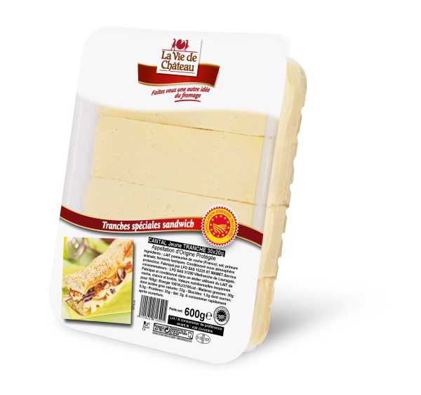 Cantal AOP Jeune tranches sandwich – 30x20g – La Vie de Château
