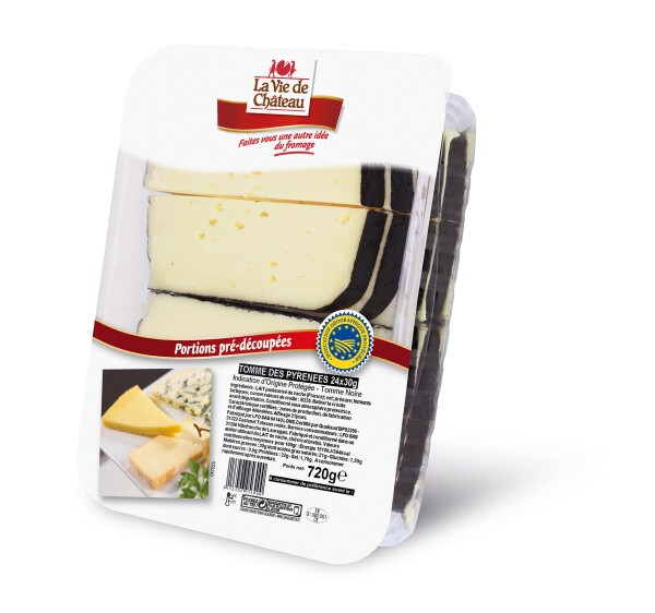 Tomme des Pyrénées IGP, Tomme Noire Portions – 24x30g – La Vie de Château