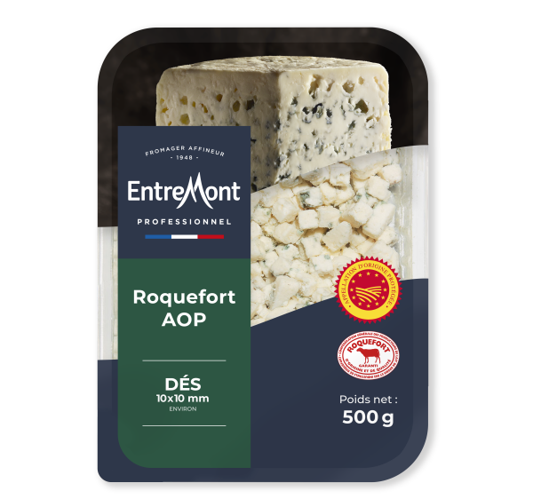 Dés Roquefort AOP &#8211; Entremont Professionnel &#8211; 500G X 8