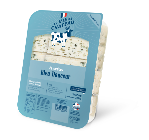 Bleu Douceur portions – 24 X 30g – La Vie de Château