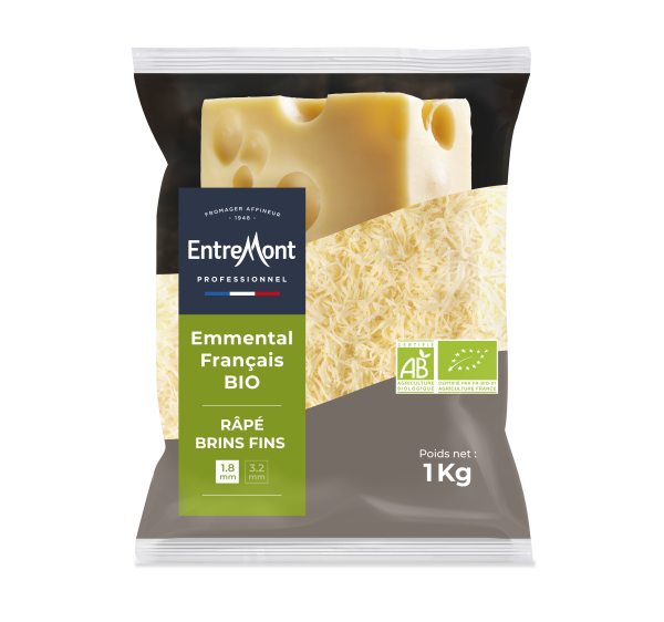 Emmental Bio Râpé 1kg &#8211; Entremont Professionnel