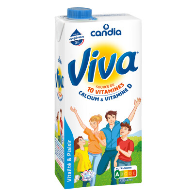 Lait Viva 1% MG UHT – brique 1L – Candia