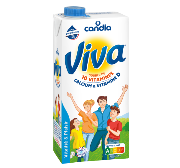 Lait Viva 1% MG UHT &#8211; brique 1L &#8211; Candia