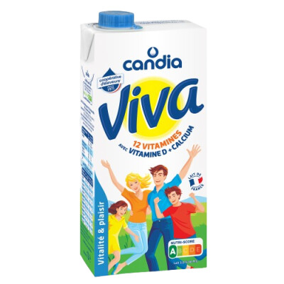 Lait Viva 1% MG UHT &#8211; brique 1L &#8211; Candia