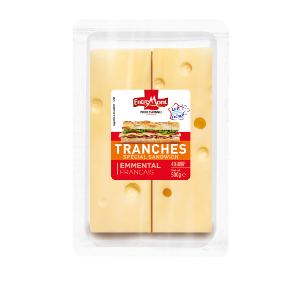 Emmental Français tranches baguette – 40X12,5 – Entremont Professionnel