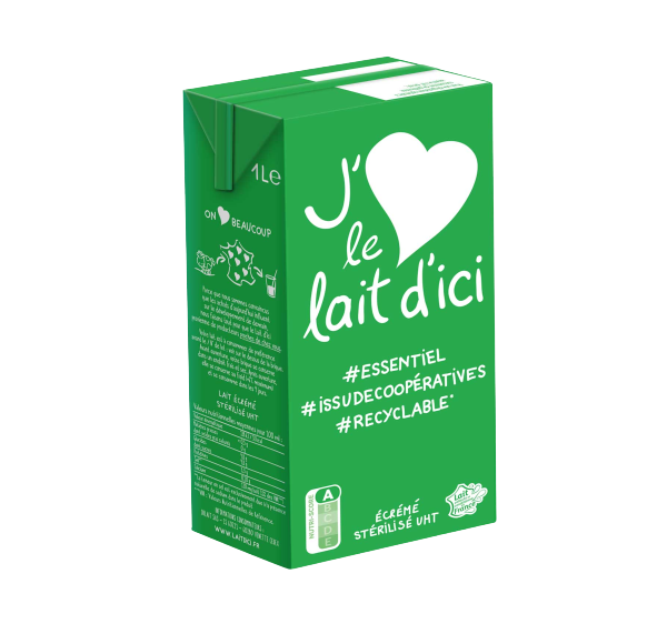 Lait écrémé UHT &#8211; brique 1L &#8211; Lait d&rsquo;ici