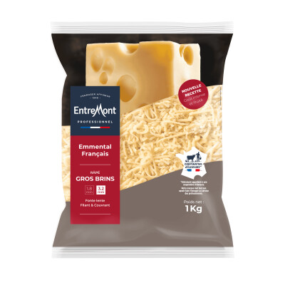 Emmental Râpé gros brins 3,2 mm – Entremont Professionnel – 1kg