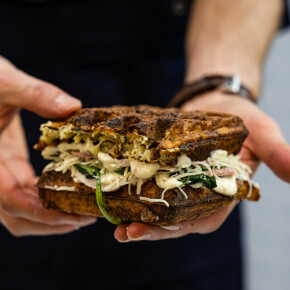 Cheezy Waffle. Par le chef Matthieu Laville