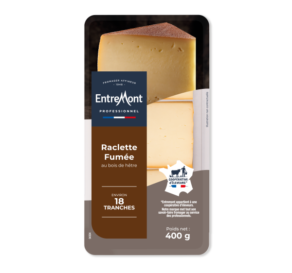 Raclette Fumée tranches &#8211; Entremont Professionnel &#8211; 400g