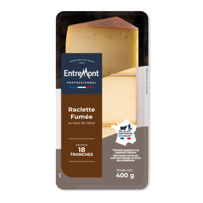 Raclette Fumée tranches &#8211; Entremont Professionnel &#8211; 400g