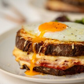 Croque madame gratiné au Gruyère IGP Français
