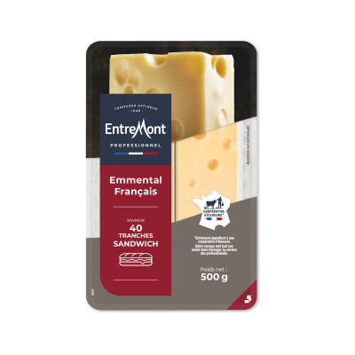 Emmental tranches sandwich – Entremont Professionnel – 500G X 6